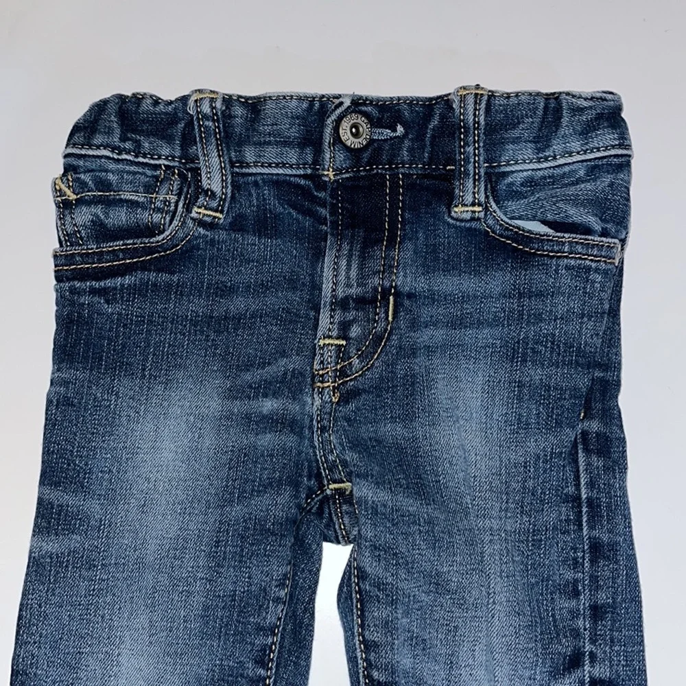 Gap 1969 Baby Skinny Jeans Sz 18-24 Months Medium Wash‎ Stretch Adjustable Waist